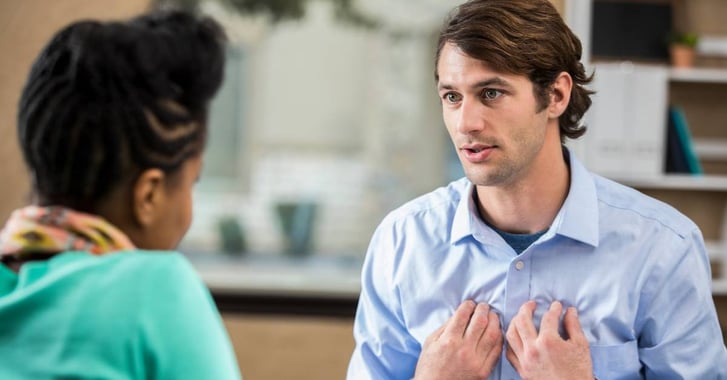 2 colleagues having vulnerable conversation